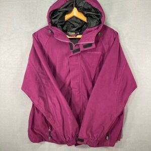 Huntworth Rain Jacket Mens‎ XL Maroon Lightweight Hooded Outdoor Coat